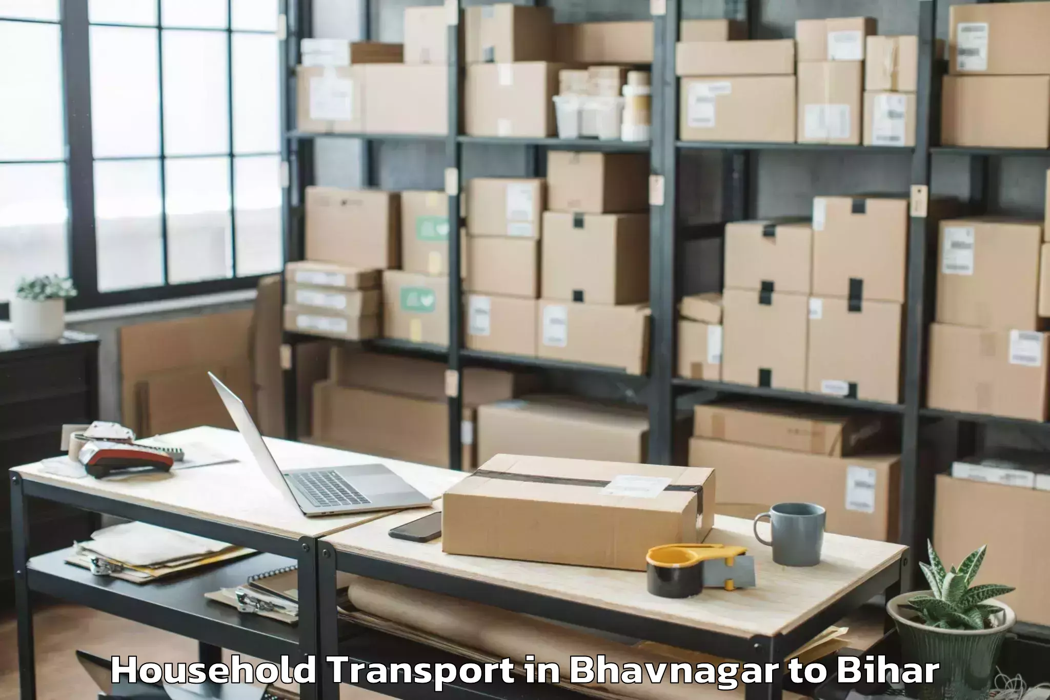 Reliable Bhavnagar to Lauriya Household Transport